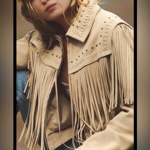 Zara Suede Fringe Jacket